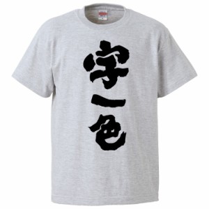 おもしろTシャツ 字一色 ギフト プレゼント 面白 メンズ 半袖 無地 漢字 雑貨 名言 パロディ 文字