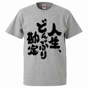 おもしろTシャツ 人生、どんぶり勘定 ギフト プレゼント 面白 メンズ 半袖 無地 漢字 雑貨 名言 パロディ 文字