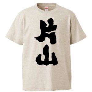 おもしろTシャツ 片山 ギフト プレゼント 面白 メンズ 半袖 無地 漢字 雑貨 名言 パロディ 文字
