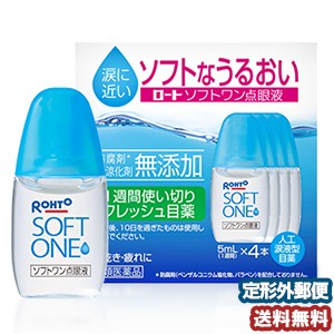 【第3類医薬品】ロート ソフトワン点眼液 5mL×4本 メール便送料無料