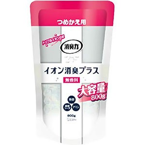 エステー 消臭力クリアビーズ イオン消臭プラス 本体 つめかえ 無香料 大容量(800g)