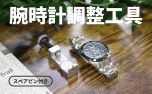 腕時計 ベルト調整工具 バンド交換 ピン抜き バネ棒はずし メンテナンス 修理ツール スペアピン付き 時計 ベルト調整 ベルト修理 ベルト