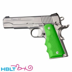 Hogue ホーグ ラバーグリップ ガバメント M1911 フィンガー ゾンビグリーン