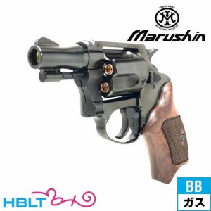 マルシン工業 ポリスリボルバー 51ミリ銃身 Xカート ハーフチェッカー木製グリップ ABS WDブラック 2 インチ（ガスガン リボルバー 本体 