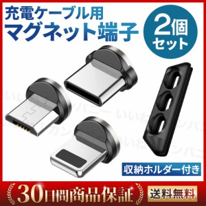 マグネット端子のみ 2個セット マグネットケーブル 充電端子 充電コネクタ Lightning Type-C microUSB 端子セット