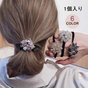 ヘアゴム ヘアアクセサリー 髪留め おしゃれ 大人 オーバーラップフェイクジュエリー かわいい パール レディース まとめ髪 パー