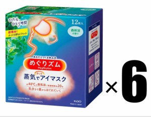 6箱 花王 めぐりズム蒸気でホットアイマスク 森林浴の香り  12枚入