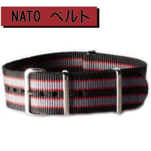 NATO 時計 ベルト レッド ブラック