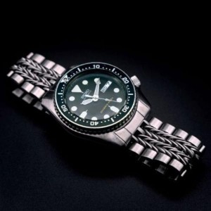 セイコー SKX013 ダイバー用 20mm 18mm ステンレス スチール ブレスレット レイザー ワイヤー