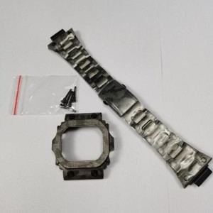 カシオ CASIO G shock GX56BB GXW-56 用 互換品 ステンレス ストラップ ケース セット カモフラージュ