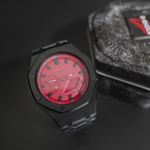 G-shock GA-2100-4A カスタム　カシオーク　オリジナル　　　腕時計　ステンレス　ブラック　第3世代