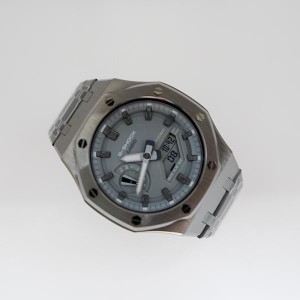 G-shock　 GA-2110ET-8A　 カスタム　カシオーク　オリジナル　腕時計　ステンレス　グレー　第3世代