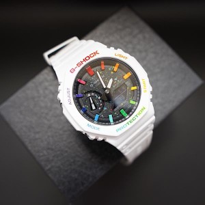 G-shock Ga2100 カシオーク　カスタマイズ  　レインボー　カラフル　GA-2100-7AJF　2nd ギャラクシー