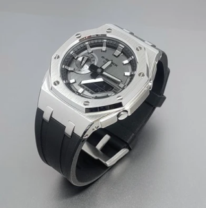 G-shock  GM-2100-1A  カシオーク　カスタマイズ  ステンレスシルバー　