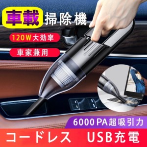 当日発送 ハンディクリーナー コードレス 車載掃除機 サイクロン 充電式 ミニ掃除機 車内 乾湿両用 軽量 小型 強力 車載 置くだけ充電