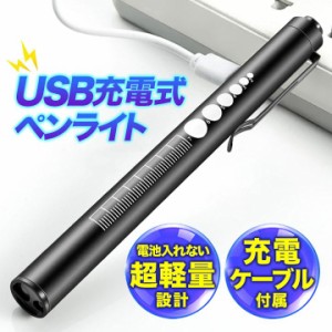 ペンライト led 充電式 USB充電 白色 暖色 瞳孔 懐中電灯 夜勤用 小型 看護師 介護