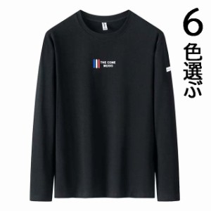 長袖Tシャツ メンズ 丸首 薄手 メンズTシャツ ゆったり 柄Tシャツ シンプル 大きいサイズ オシャレ カジュアルウェア 春秋 秋冬 M-5XL 6