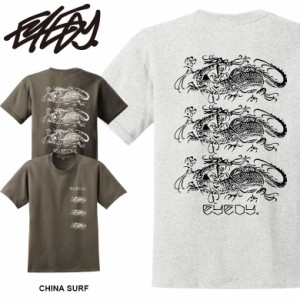 【eye-452ss】EYEDY アイディー CHINA SURF ショートスリーブTシャツ メンズ レディース ユニセックス 大きいサイズ WHTIE BLACK ホワイ