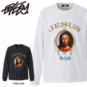 【 eye-460ls】EYEDY アイディー 大きいサイズ メンズ ロングTシャツ THE ICON JESUS ロンT 長袖 M L XL XXL XXXL Tシャツ デザイン プリ