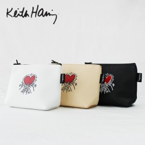 【kh-2214】 Keith Haring キースヘリング Poach / ハート  ポーチ メンズ レディース ギフト プレゼント 軽量 通学 おしゃれ フェス 学