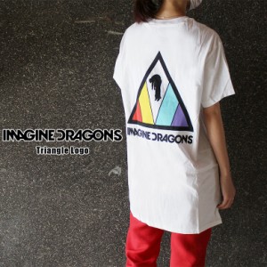 IMAGINE DRAGONS イマジンドラゴンズ - Triangle Logo トライアングルロゴ  白T ホワイトT M L XL ストリート メンズ R&B   アメリカ USA