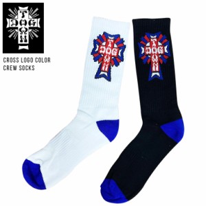 【dt-2acdoclccs】DOGTOWN ドッグタウン DOGTOWN CREW SOCKS COLOR CROSS LOGO ソックス 靴下 リブソックス ロゴソックス 大きめ デザイ