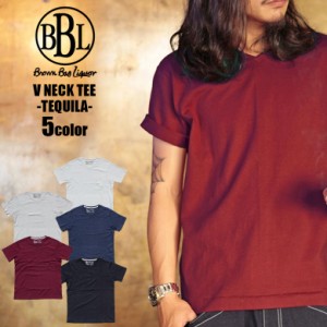 Tシャツ ティーシャツ 半袖Tシャツ BBL カットソー インナー送料無料  半袖 無地 無地Tシャツ 綿100 メンズ Vネック ブイネック 白 黒 青