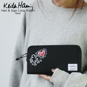 Keith Haring キースヘリング Hart & Sign Long Wallet / ロングウォレット 長財布 メンズ レディース ギフト プレゼント 軽量 通学 おし