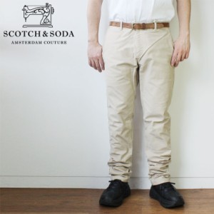 SCOTCH&SODA スコッチ&ソーダ ベルト付き チノパン ベージュ 292-71530 メンズ ロングパンツ 大きいサイズ メンズ デザイン かっこいい 