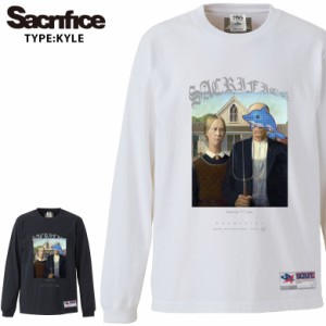 【sac-lt038】 Sacrifice サクリファイス 大きいサイズ メンズ ユニセックス TYPE KYLE ロングTシャツ SHAKA シャカ ボディ 長袖 Tシャツ