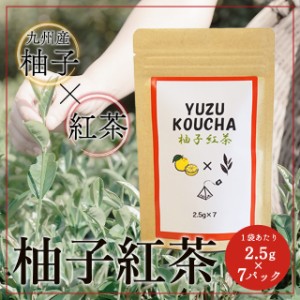 【柚子紅茶ティーバッグ7】送料無料 柚子 紅茶 ティーバッグ ティー 送料無料 ポリフェノール リモネン カテキン ギフト おしゃれ お試し