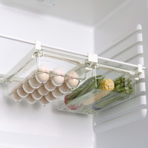冷蔵庫収納 トレー 2個セット 冷蔵庫 引き出し 吊り下げ 卵 野菜室 収納ボックス 果物 野菜収納 台所 キッチン収納 透明 引き出し仕切り 