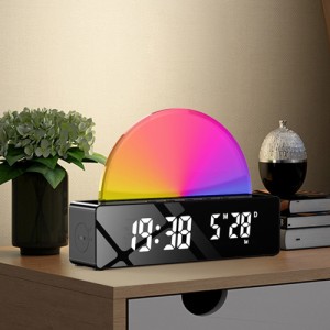 目覚まし時計 光 デジタル 大音量 温度表示 カレンダー スヌーズ機能付き 置き時計 子供 大人 ウェイクアップライト めざまし時計 M9