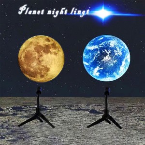 月ライト 月の投影ライト 雰囲気ライト 満月と地球チップ付き 常夜灯 卓上ライト ルームランプ ベッドサイドランプ