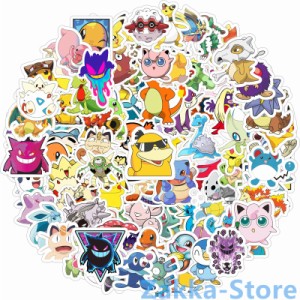 ポケモンシール ステッカー ポケットモンスター タイプB 100枚セット かわいいアニメ for Pokemon 防水デカール 可愛い おしゃれ 漫画 DI