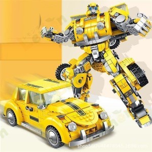 レゴブロック交換品 トランスフォーマ レゴ機械 車 変身 イエロー 変身車 ロボット レゴ互換 Transformers バンブルビー 玩具 プレゼント