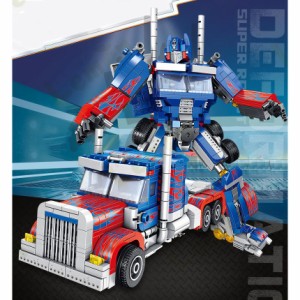 ブロック おもちゃ トランスフォーマー 威将 オプティ レゴブロック交換品 レゴ機械 車 変身 レッド ブルー 変身車 ロボット レゴ互換 玩