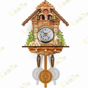 カッコウ羽壁掛け時計 鳩時計 はと時計 ハト時計 掛け時計 柱時計 北欧 おしゃれ レトロ 木製 カッコー ナイトセンサー 掛け時計 掛時計