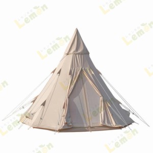 ワンポールテント 豪華型 ポリコットン 3M テント キャンプテント 3-5人 簡単設営 撥水 通気 遮光 焚火 キャンプ用 アウトドア用品　キャ
