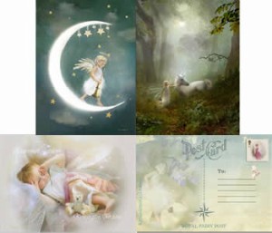  ケンジントンガーデンズポストカード３枚セット ハガキ はがき天使 妖精 絵画 メッセージ カード フェアリー エンジェル フォトグラフ 