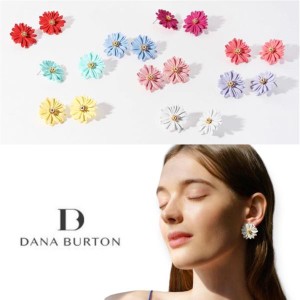【メール便可】DANA BURTON ダナ バートン Daisy Flower Stud Earrings デイジー ピアス フラワーモチーフ 韓国限定 Jimin着用 IU着用