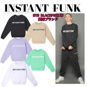 【韓国限定】BTS愛用ブランド INSTANTFUNK インスタントファンク スタンダード ロゴ スウェットトレーナー Standard logo sweatshirt ユ