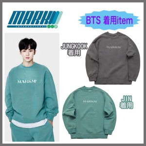 【BTS グク・ジン着用】MARKM マークエム Bold Logo Pigment Sweatshirts ロゴ スウェットシャツ