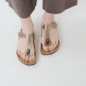 (gizeh-bs) BIRKENSTOCK ビルケンシュトック  Birko-Florメタリックトングサンダル“Gizeh”  