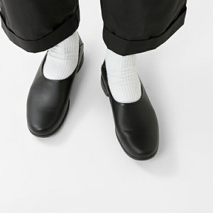 (tr-018)トラベルシューズバイショセ  TRAVEL SHOES by chausser  レザーフラットスリッポンシューズ    