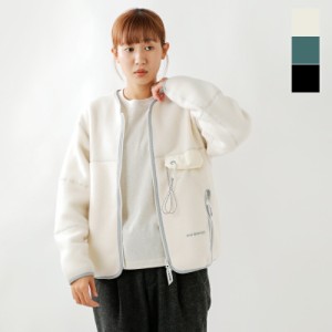 (574-3281053) and wander アンドワンダー ウール フリース カーディガン “wool fleece cardigan”  レディース