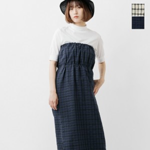 (wht24hop4050) whyto ホワイト チェック リバーシブル ドレス “CHECK REVERSIBLE DRESS”  2024ss新作 レディース