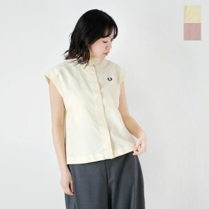 (g7144)  2024ss新作 FRED PERRY フレッド ペリー コットン スリーブレス シャツ “Sleeveless Shirt”  レディース