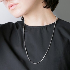 (a-n015)  aura オーラ シルバー925 ボール チェーン ネックレス“Ball chain necklace”  レディース