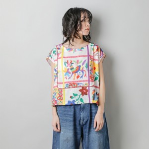 (or701)  2024ss新作 RHODOLIRION ロドリリオン フローラ 刺繍 プリント ポンチョ ベスト “Poncho Top”  レディース【クーポン対象】